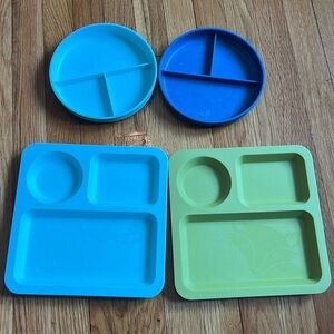 Kids plastic food tray bundle